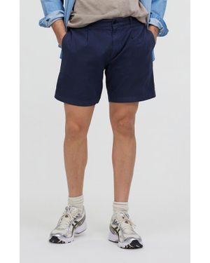 Madewell Cotton & Hemp Pleated Shorts - Blue
