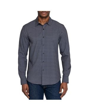 W.r.k. Basic Slim Fit & Plaid Performance Button-Up Shirt - Blue