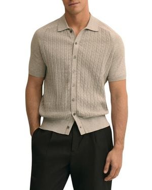 Brooks Brothers Mini Cable Cotton Short Sleeve Cardigan - Multicolor