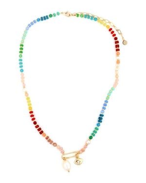 Panacea Multistone Freshwater Pearl Pendant Necklace - Multicolor