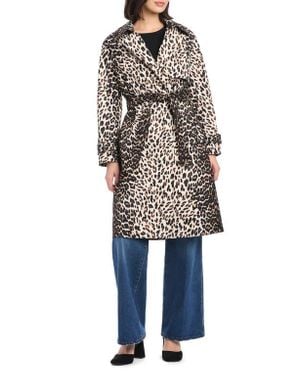 Kate Spade Leopard Print Trench Coat - Blue