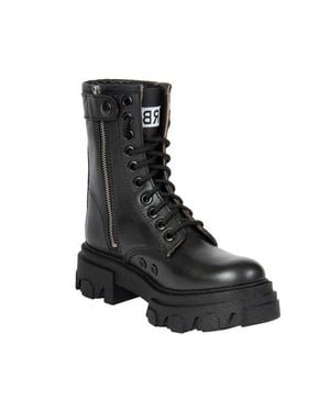 Urbnkicks Leather Combat Boots - Black