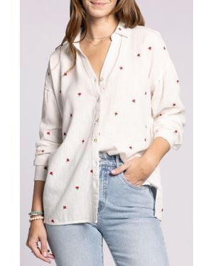 Thread & Supply Vena Oversize Button-Up Shirt - White