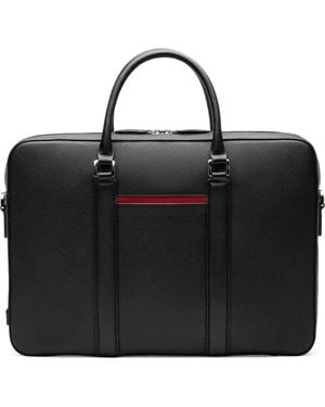 Maverick & Co Manhattan Deluxe Leather Briefcase - Black