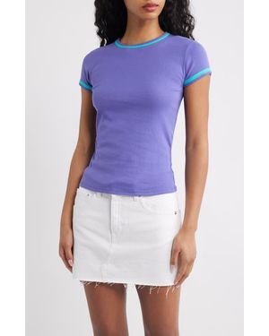 TOPSHOP Contrast Everyday Tee - Purple