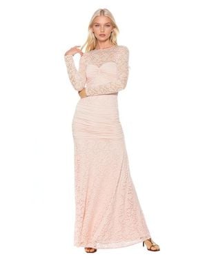 Alexia Admor Nova Long Sleeve Ruched Dress - Pink