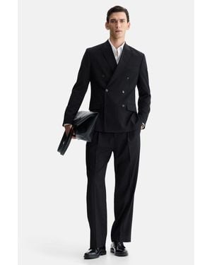 H&M Regular Fit Tailored Pants - Black