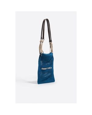 Bimba Y Lola Crochet Market Bag - Blue