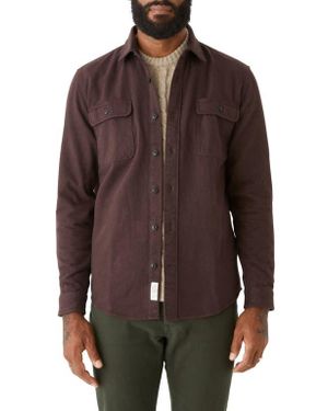 Frank And Oak Kapok Solid Flannel Button-Up Overshirt - Brown