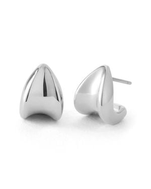 Jenny Bird Mini Paige Puff Earrings - White