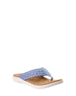 Revitalign Yumi Raffia Flip Flop - White