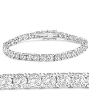 Bliss Diamond 12Ct Diamond Tennis Bracelet 14K 7 Lab Grown - Metallic