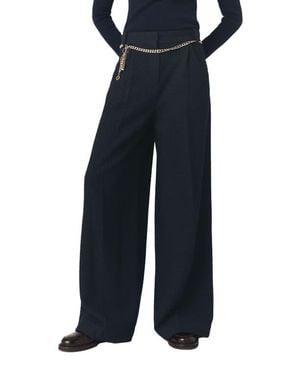 Maje Tweed Pants - Blue