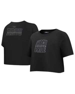 Pro Standard Hbcu Triple Back Boxy Cropped T-Shirt - Black