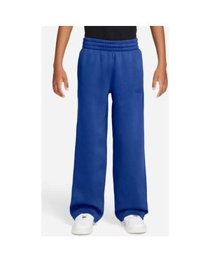 Nike Kids' Club Fleece Wide Leg Pants - Blue