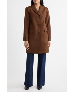 Sam Edelman Faux Leather Coat - Brown