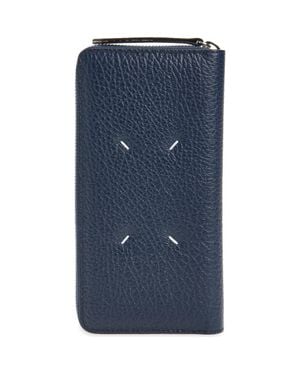 Maison Margiela Leather Continental Wallet - Blue