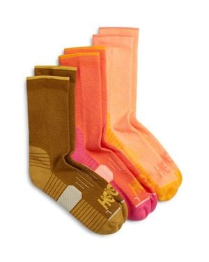 Hoka One One Run Assorted 3-Pack Crew Socks - Orange