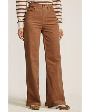 Lands' End Corduroy High Rise Classic Flare Pants - Brown