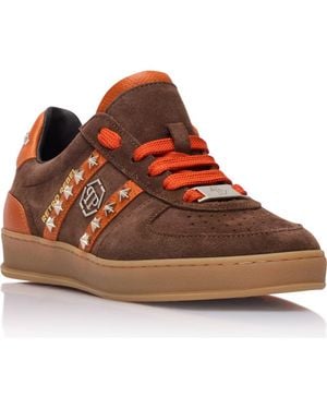 Philipp Plein Low-Top Sneakers Retro Rebel Leather - Brown