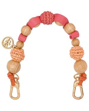 Longchamp Wood Bead Handle Strap - White