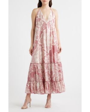 Parker The Davina Paisley Halter Maxi Dress - Red