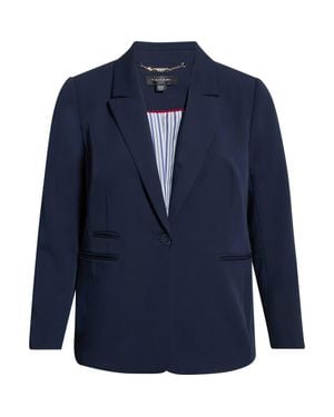 Tahari One-Button Blazer - Blue