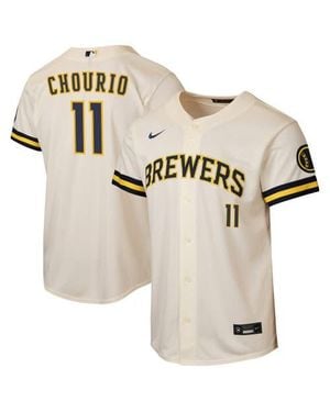Nike Youth Jackson Chourio Milwaukee Brewers Home Stadium Jersey - White