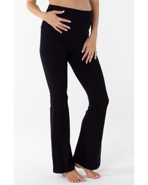 ANGEL MATERNITY New Deluxe Flare Legging - Blue