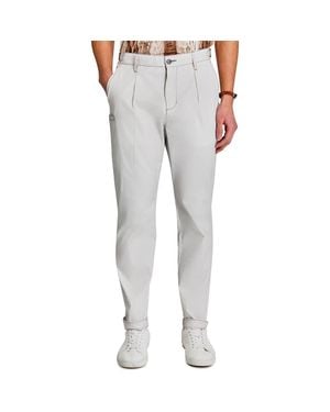 Brooklyn Brigade Slim Fit Solid Pleated Pants - Gray