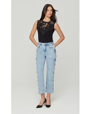 Generation Love Stephen Knot Button Jeans - Blue
