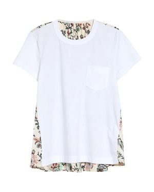 Sacai Mixed Media T-Shirt - White