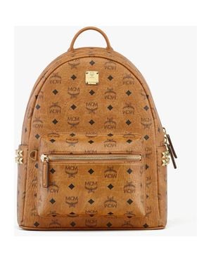 MCM Small Stark Side Studs Backpack - Brown