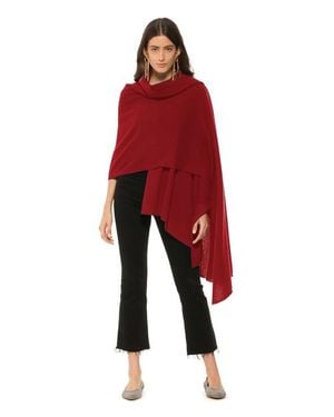 Monticelli Cashmere Pure Cashmere Feather-Light Maxi Wrap Stole - Red