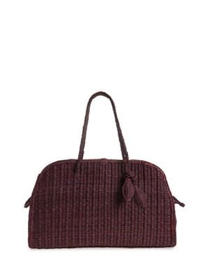 Jacquemus Le Grand Turismo Raffia Bowling Bag - Purple