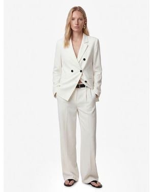 Koton Wide Leg Pants With Belt - White