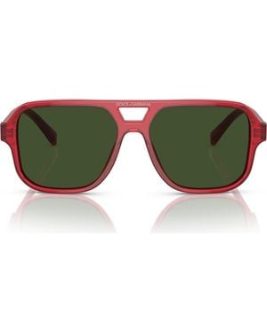 Dolce & Gabbana 50Mm Pilot Sunglasses - Green