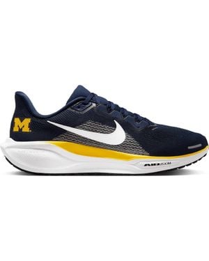Nike Michigan Wolverines Zoom Pegasus 41 Running Shoes - Blue