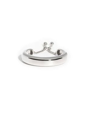 ZARUX Modern Narrow Cuff - White