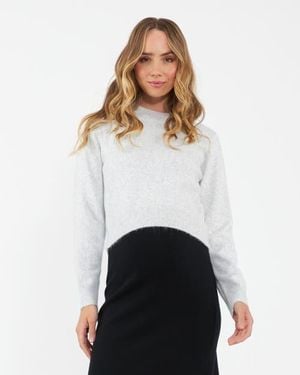 Ripe Maternity Tia Crop Knit - White