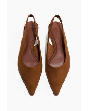 H&M Pointed Slingbacks - Brown