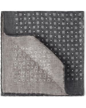 Brunello Cucinelli Pocket Square With Pattern - Gray