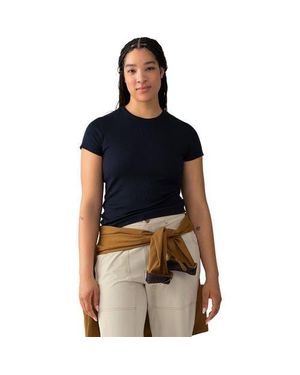 Hikerkind Ribbed Merino T-Shirt - Blue