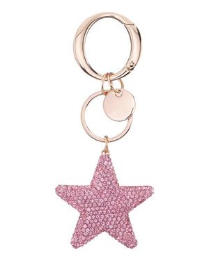 Nina Crystal Embellished Star Bag Charm - Pink