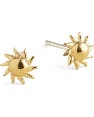 Madewell Demi-Fine Sun Stud Earrings - Metallic