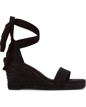 Soludos The Capri Wedge Linen Colors Espadrille - Black