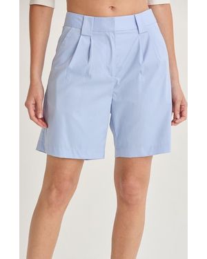 Crescent Tailored Trouser Shorts - Blue