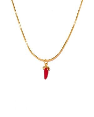 Girls Crew Pepper Pendant Necklace - Metallic