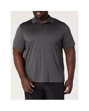 Reebok Big & Tall Performance Striped Polo Shirt V2 - Gray