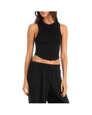 Vitamin A Daybreak Essential Crop Tank - Black